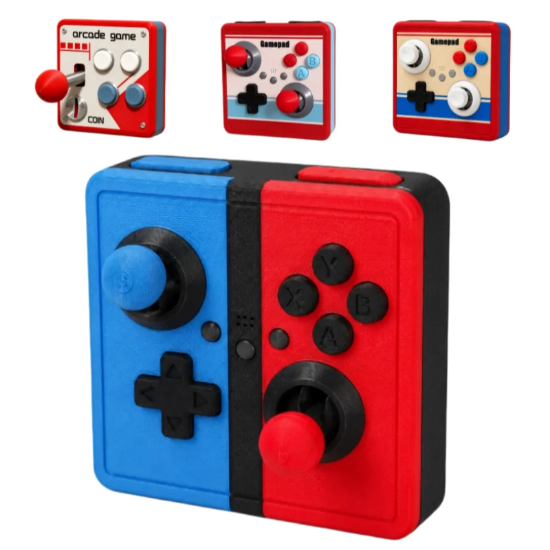 Painel de controle retrô para arcade, decoração de adesivo para console de jogos impresso em 3D, modificação criativa 3D, pequeno gadget.