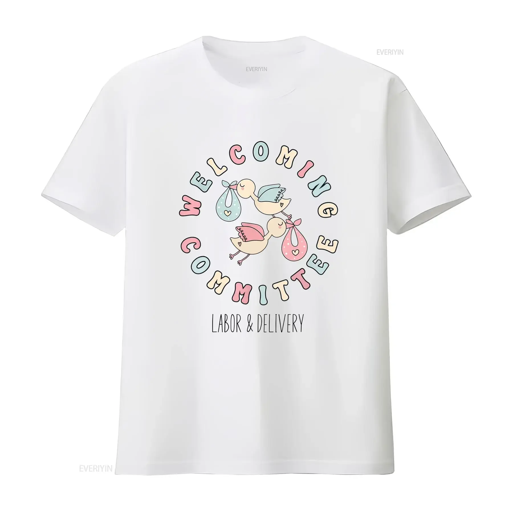 Women Welcoming Committee Labor And Delivery Nurse OB T Shirt vintage Washed fashion Casual homme Top For Everyday Wear