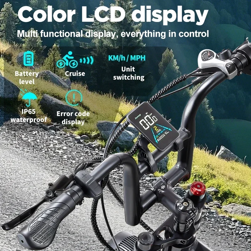 NEW YX20M Electric Bike 2000W motor 48v20ah lithium battery foldable E-bike 20 inch fat tire Off-road riding  Electric Bicycle image 5