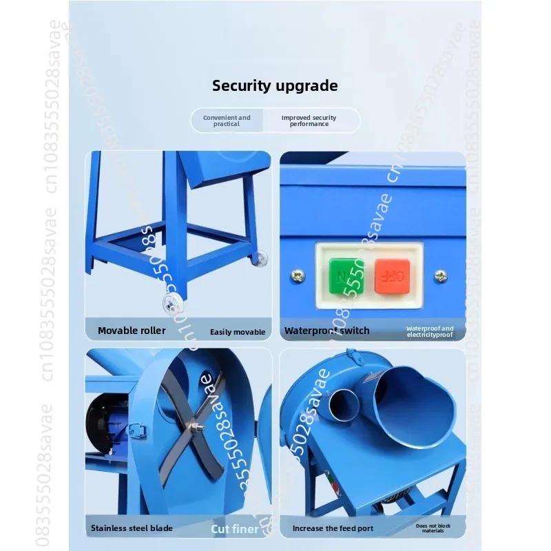 Electric Grass Cutter Guillotine Grinder Household Cattle and Sheep Small Feed Machine Vegetable Crusher