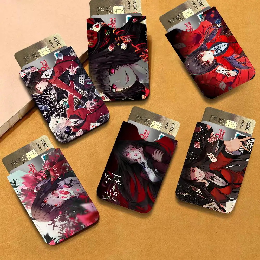 Japanese Manga Kakegurui Credit ID Business Card Holder, Practical Pocket Gift for Outdoor Driving & Daily Use