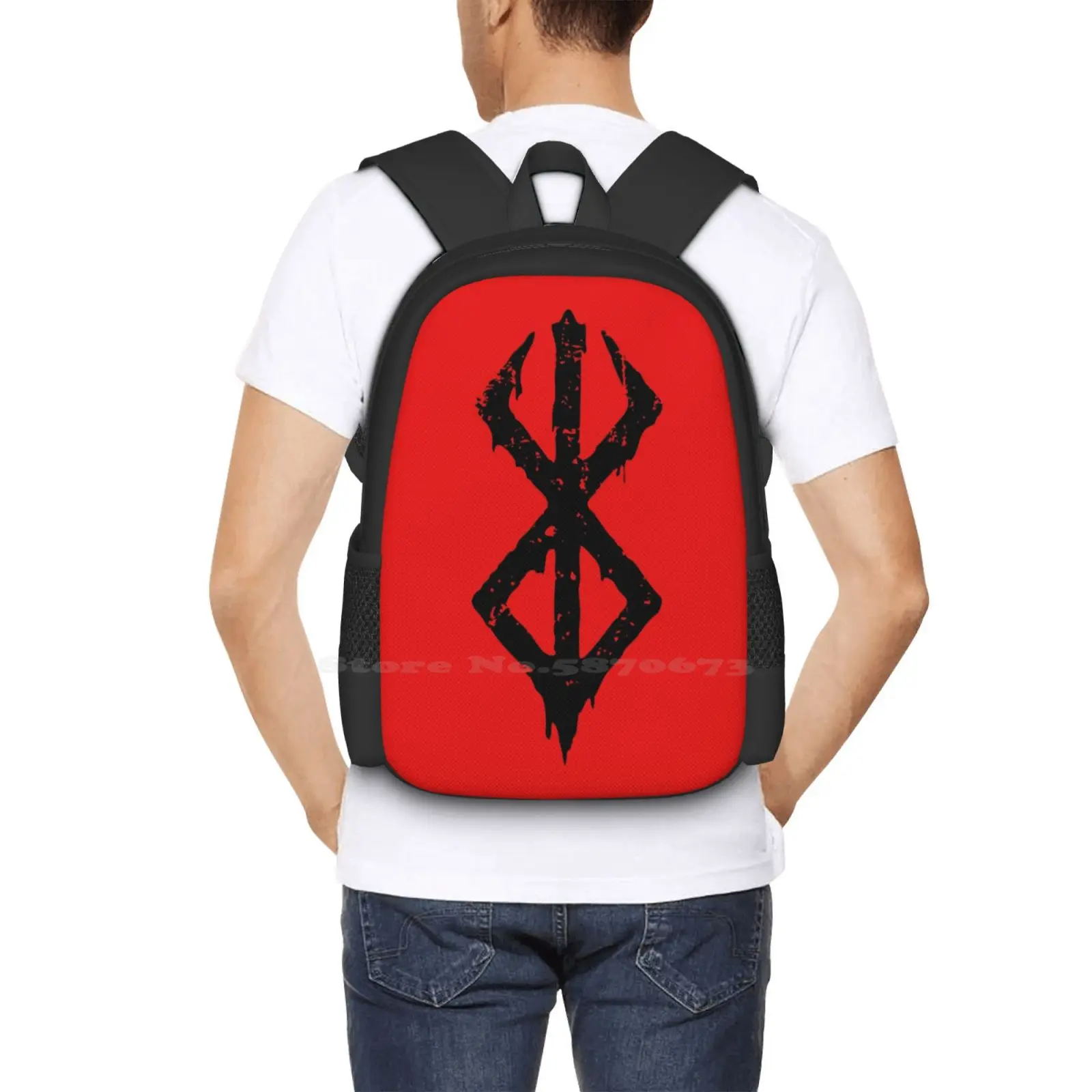 Beserk Teen College Student Backpack Pattern Design Bags Brand Of Sacrifice