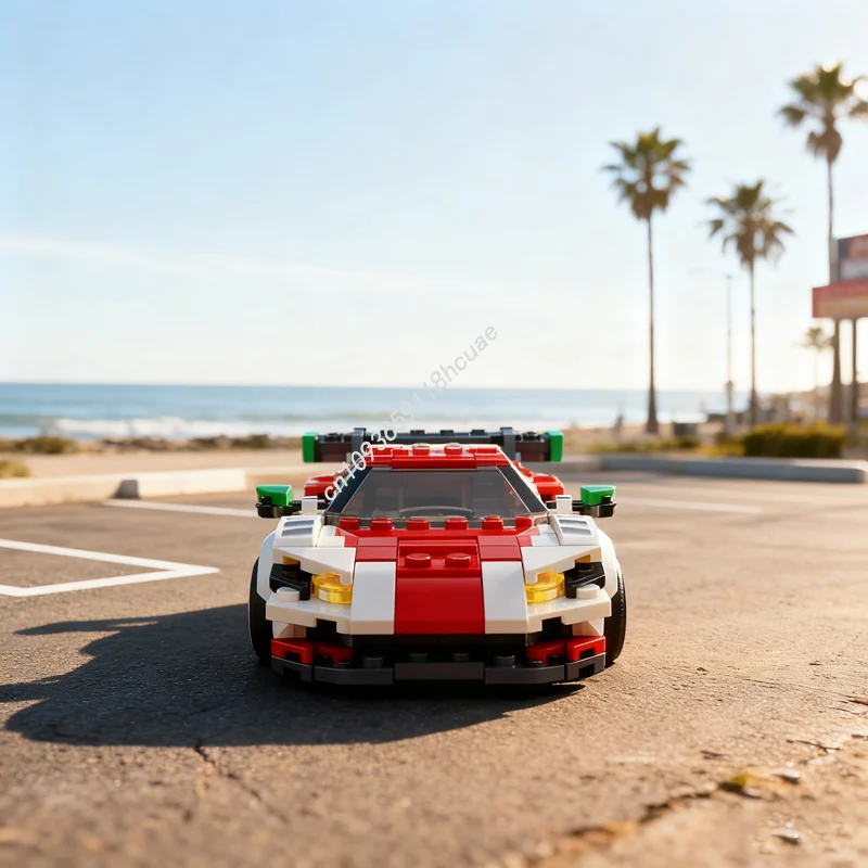 375 elementów MOC Ferrariesd Corsa Horizon City Champions Supercar Model Klocki Konstrukcyjne Zestaw do Składania DIY Pomysł na Prezent Świąteczny Zabawki dla Dzieci