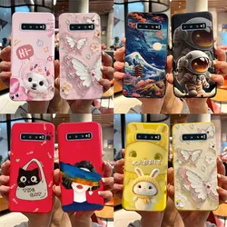 Case For Samsung Galaxy S10 S 10 Plus S10E Phone Cover Cute Butterfly Painted Soft TPU Coque For Samsung S10 5G S10+ S10E Funda