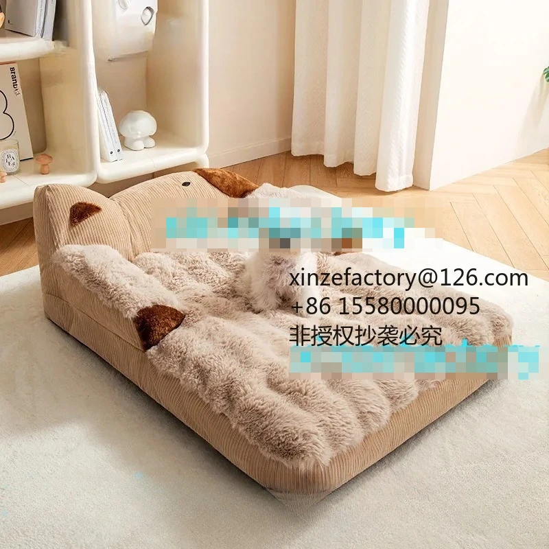 

Customizable Bed Large Sofa Big Pet Beds Dogs Baskets Supplies Mat Small Breeds