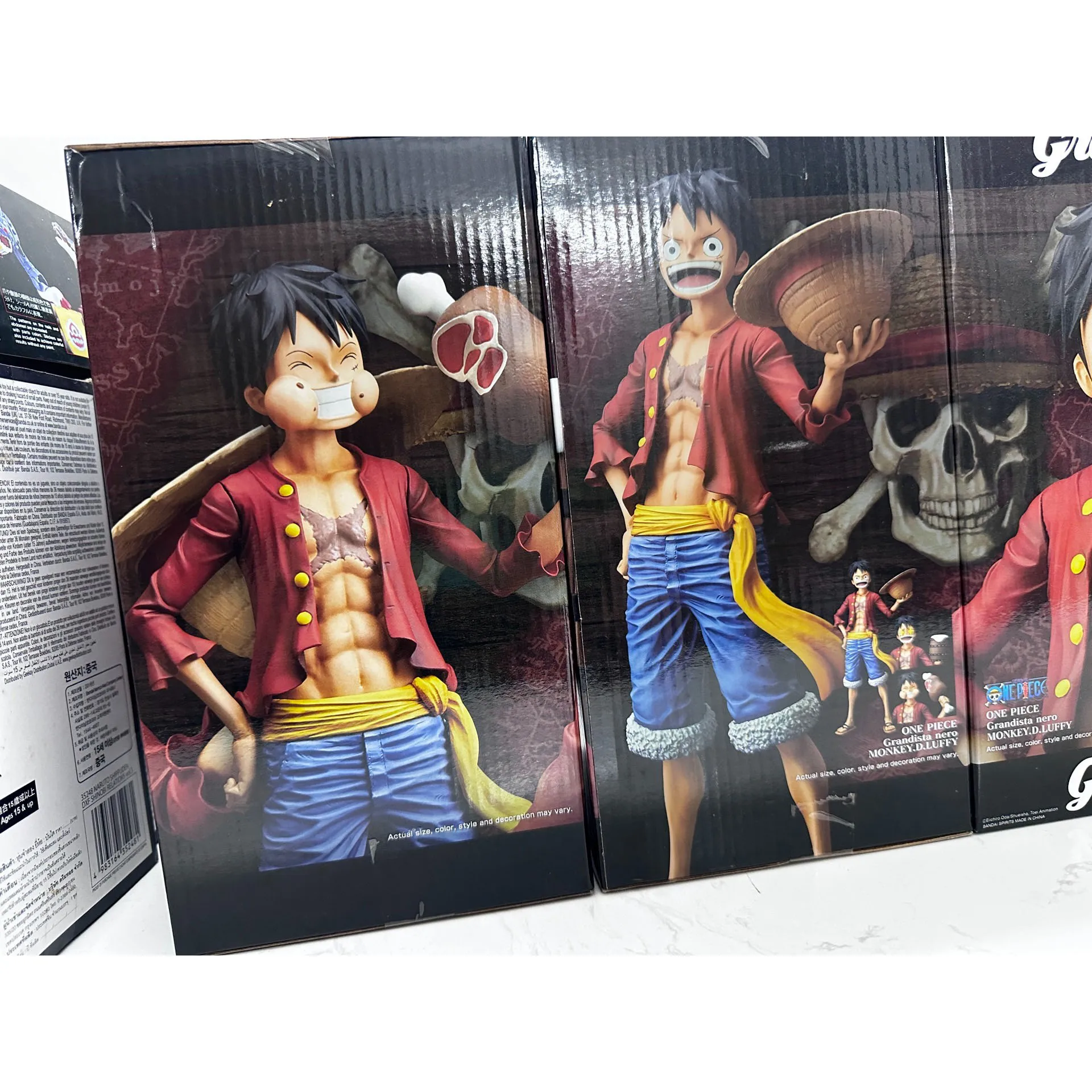 Em estoque original bandai grandista nero uma peça macaco.d.luffy figura anime genuíno colecionável caixa modelo bonecas brinquedo ornamento