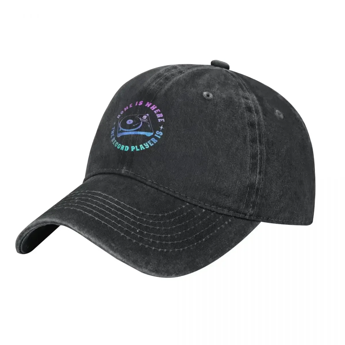 Home Is Where the Record Player Is Baseball Cap black Snapback Cap Male hat Military Cap Man Women's Beach Visor Men's