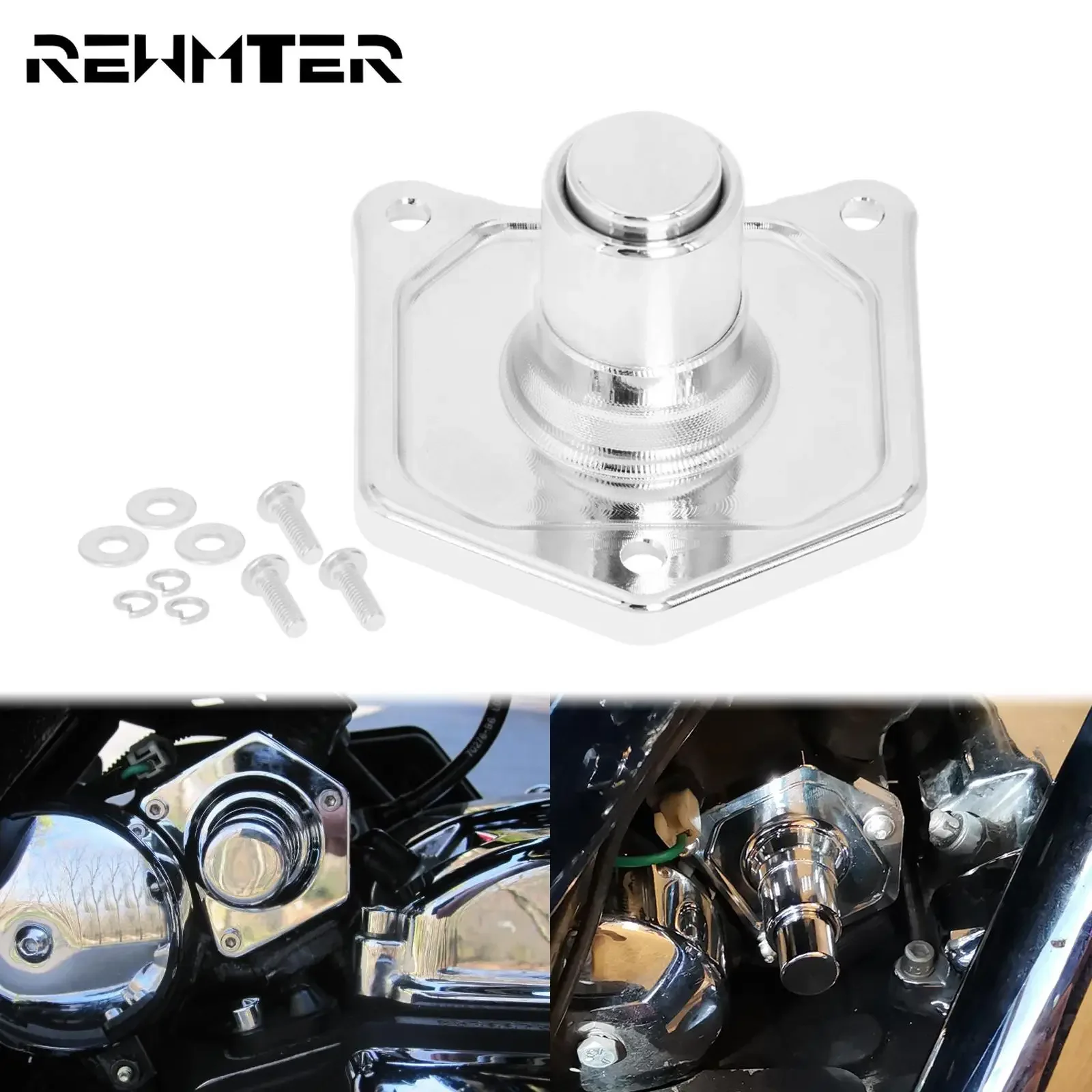 Motorcycle CNC Solenoid Cover Starter Push Button Starter Chrome For Harley Dyna Sportster XL 883 1200 Touring Twin Cam 91-2018