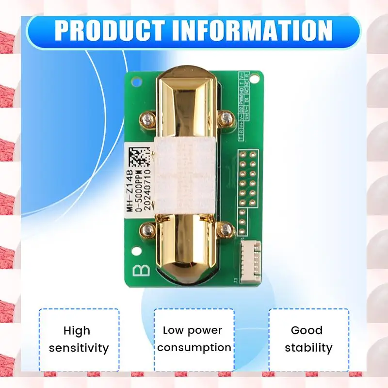 

ABGN MH-Z14B NDIR Модуль инфракрасного датчика CO2 Датчик газа для монитора CO2 0-5000Ppm MH Z14 Последовательный выход UART PWM