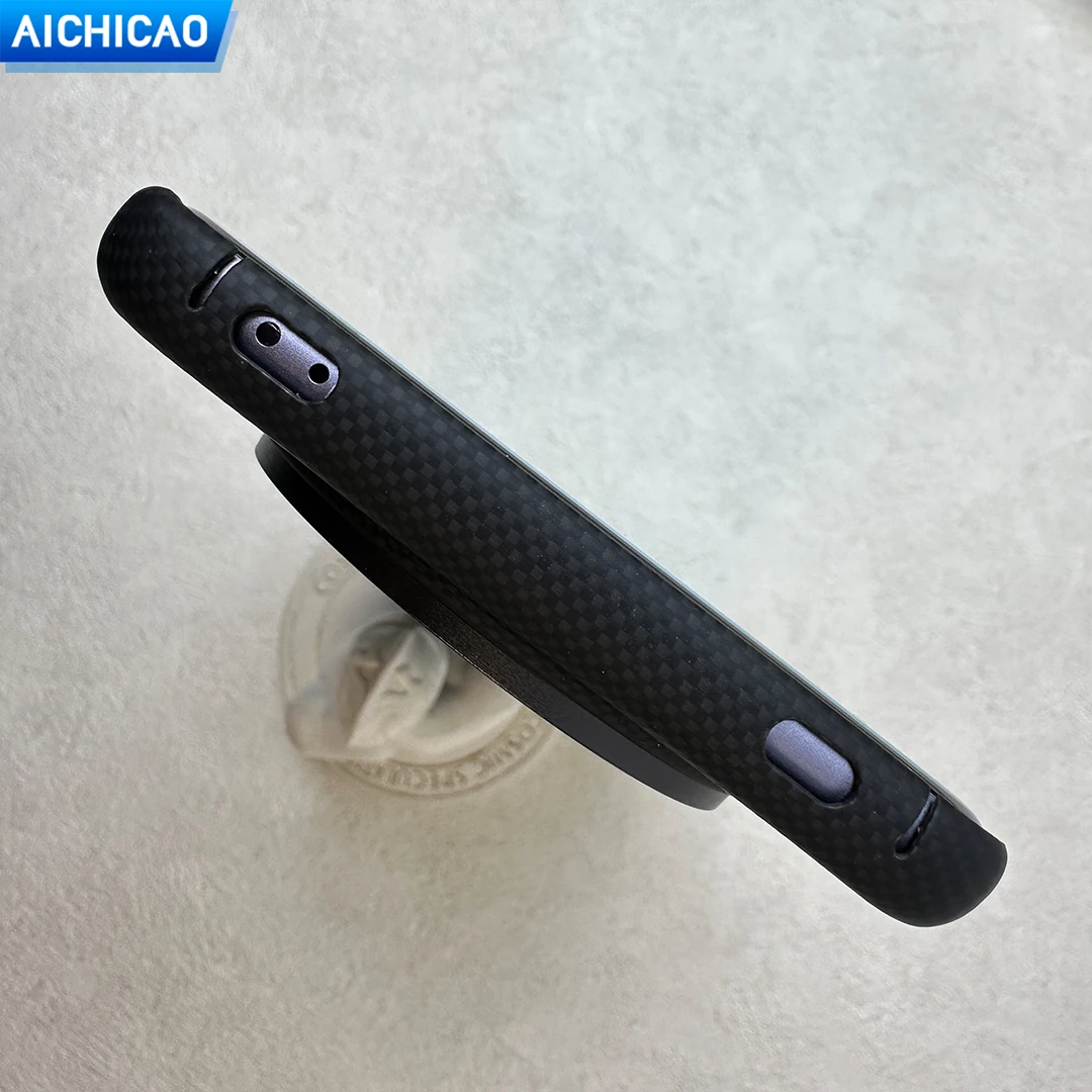 ACC- Capa de telefone de fibra de carbono real para Huawei Mate 60 Pro, capa anti-queda e antiderrapante de fibra de aramida para Huawei Mate 60pro Shell