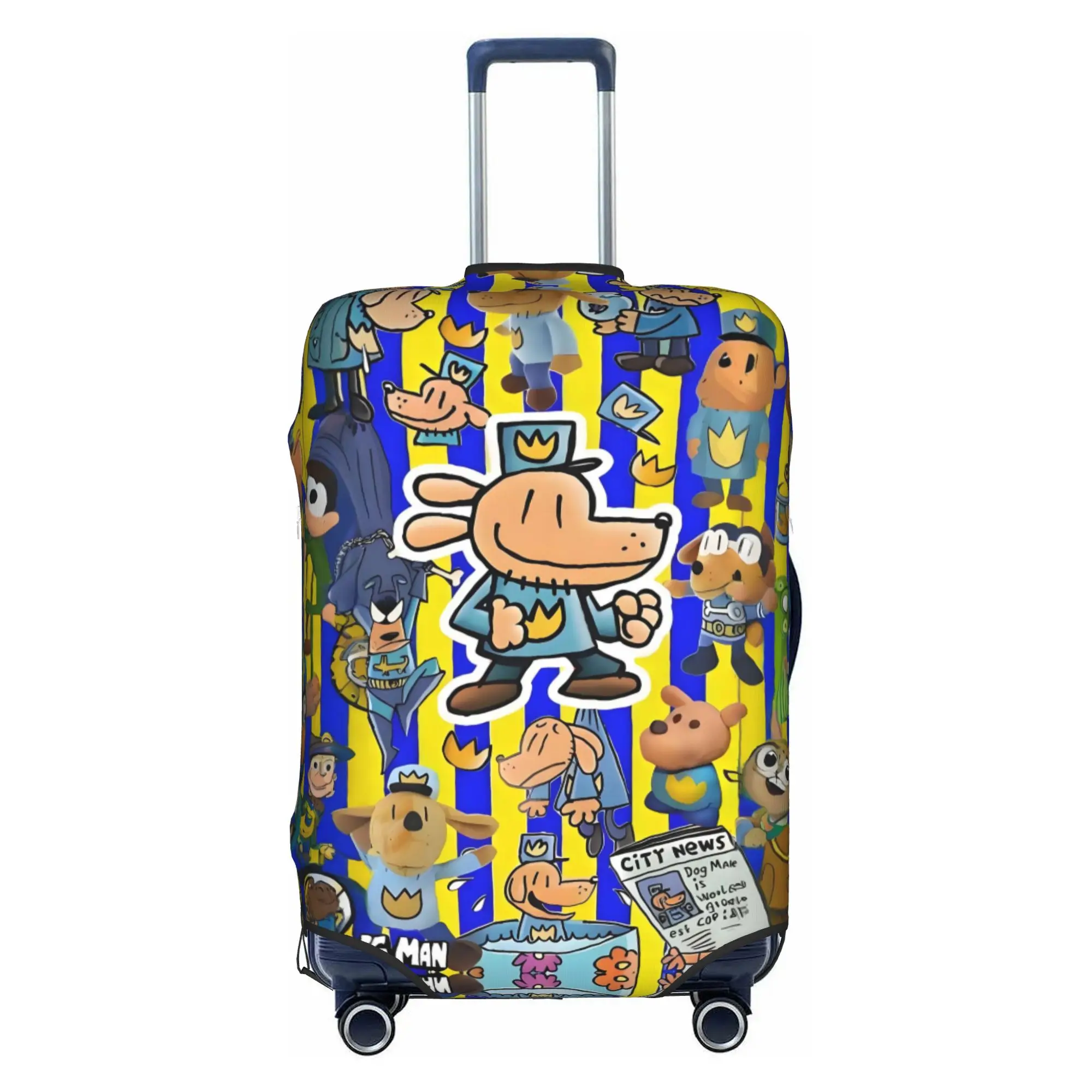 Cartoon Dog Man Funny  Luggage Cover Fashion Manga Suitcase Protector Covers Suit For 18-32 inch