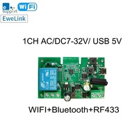 Ewelink Wifi RF Smart Garage Door Module Remote Control Switch Wireless Self-locking Relay Module 5v Work with Alexa Google Home