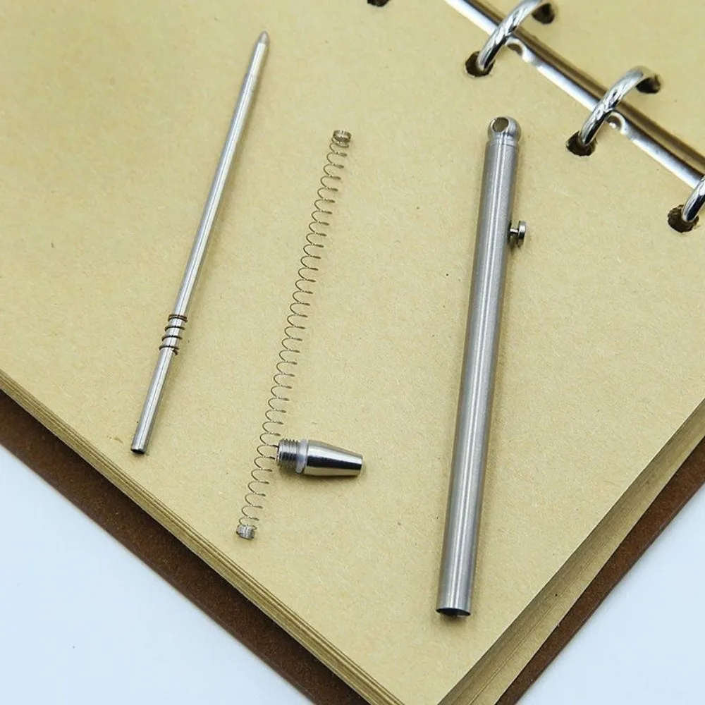 Multi-functional Portable Bolt Pen Mini Size Titanium Alloy Keychain Pen Refillable Pocket Pen Travel Use