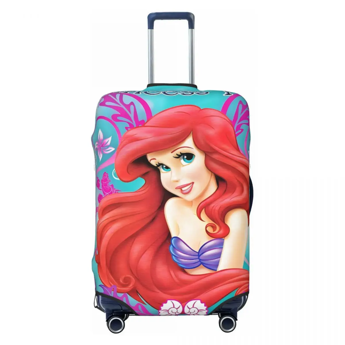 

Custom The Little Mermaid Luggage Cover Elastic Travel Suitcase Protective Covers Fits 18-32 Inch