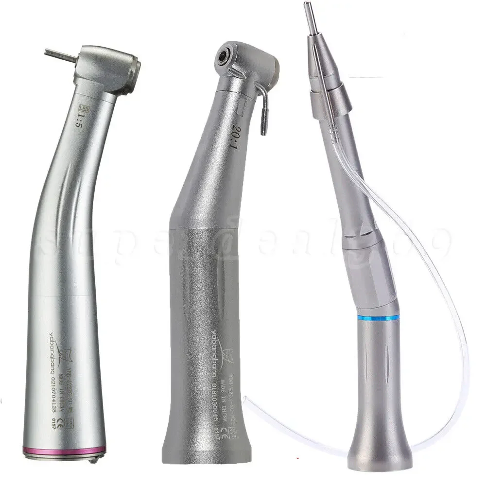 NSK Type Dental 1:5 Fiber Optic LED Contra Angle/20:1 Implant/Surgery 20 Degree 1:1 Straight Handpiece