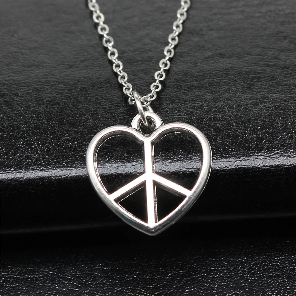 New Fashion Peace Symbol Pendants Necklace Jewelry Gift Peace Sign Peace Dove Necklace For Women