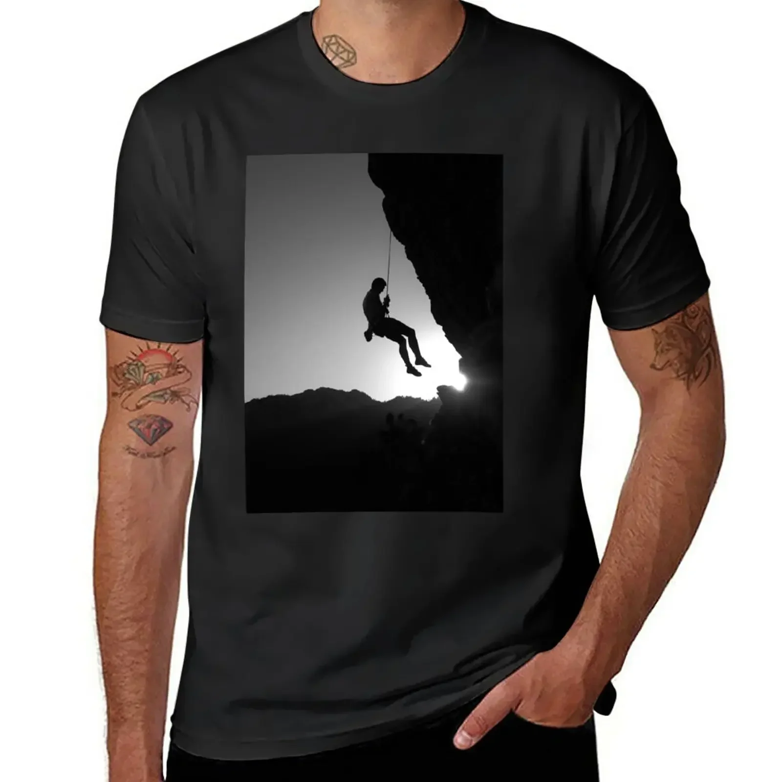 ROCK CLIMBING TEE, T-Shirt Short sleeve tee kawaii clothes boys whites funny t shirts for men