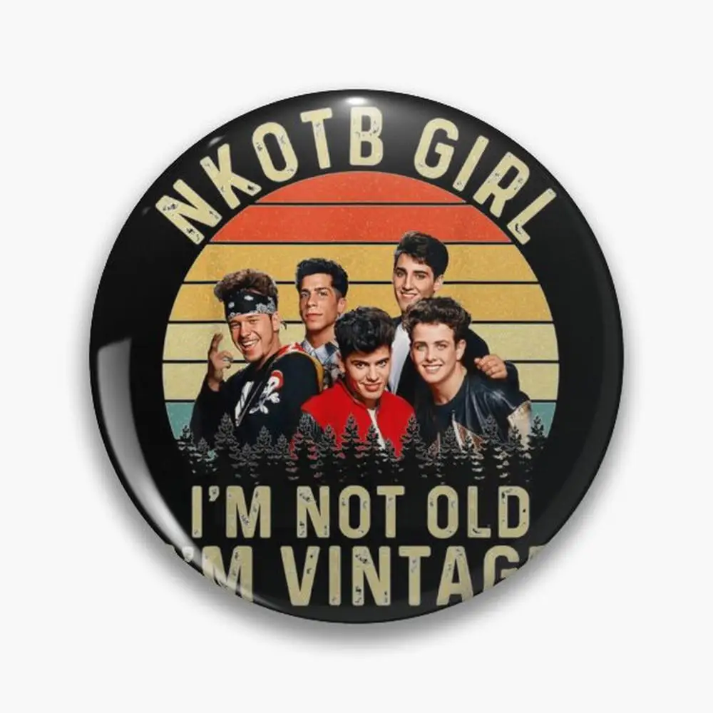 Retro NKOTB Girl I'm NOT Old  Vintage s Gift For Fans,  Men and Women  Pin Buttons Brooches  Jewelry Accessory Customiz