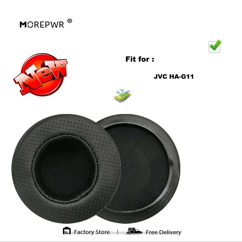 เปลี่ยนแผ่นรองหูฟังสําหรับ JVC HA-G11 ชุดหูฟังอะไหล่เบาะหนังกํามะหยี่ Earmuff หูฟังปก