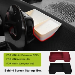 For Mini Countryman U25 Cooper E SE J01 EV J05 Aceman 2024 2025 Screen Rear Storage Box Organizer Magnetic Storage Anti-Slip Mat