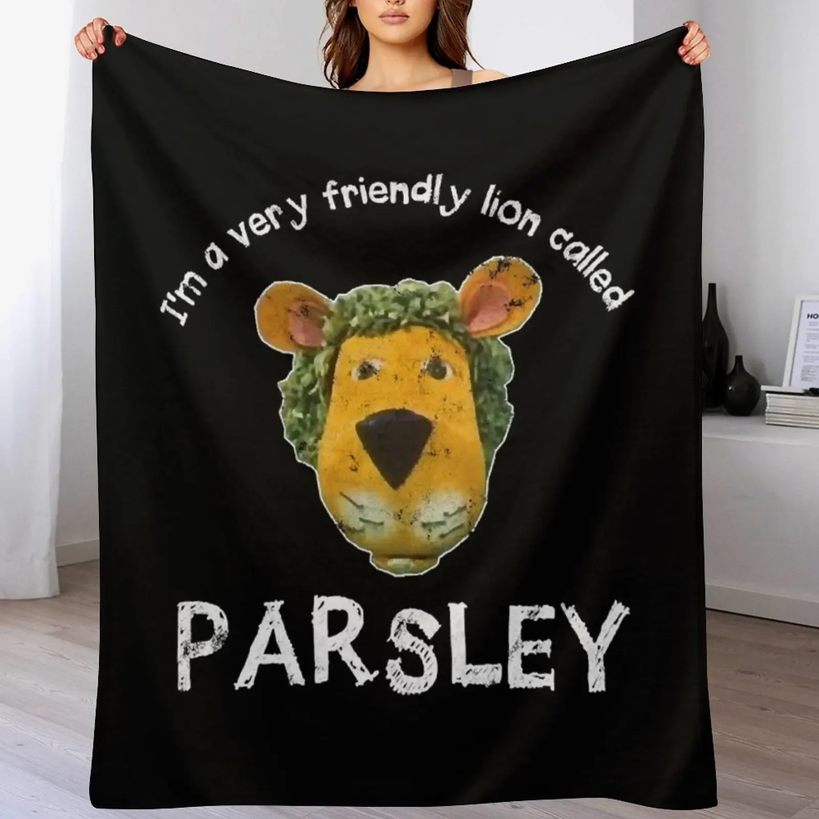 Parsley The Lion Throw Blanket Flannel wednesday Kid'S Sofas Blankets