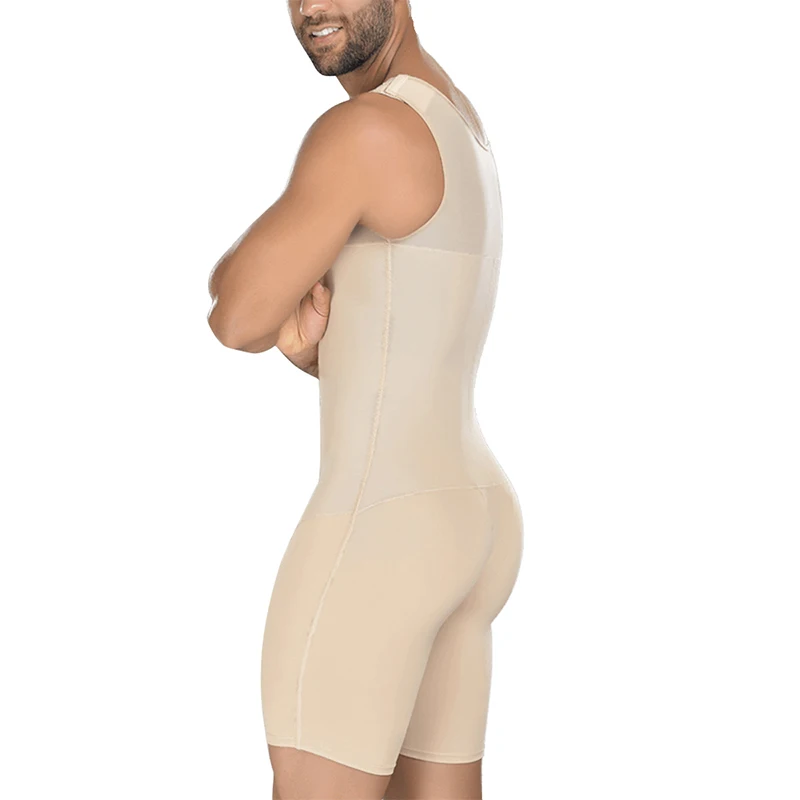 Body moulant Post-chirurgical pour hommes, amincissant, Compression ferme, entraîneur de taille, ventre, contrôle serré, cuisses fines