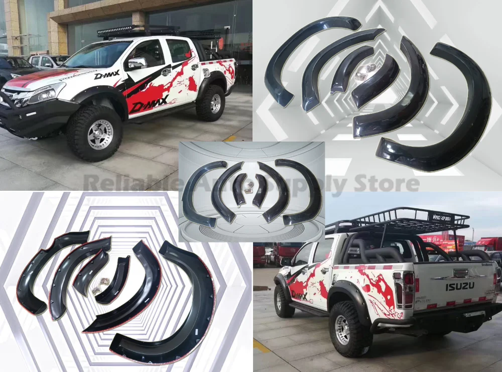 Wheel Arch Fender For Isuzu D-MAX 2012+ Pickup Truck with Decorative Screws Car Modification Parts Easy Installation