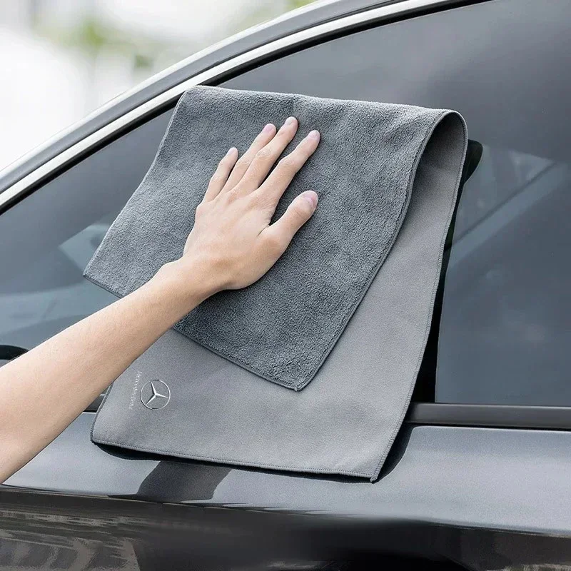 Suede Double-sided Absorbent Traceless Glass Cleaning Cloth for Mercedes-Benz CLA CES CLS SLK GLK CLK SLS CLG GLE GLC GLB EQC