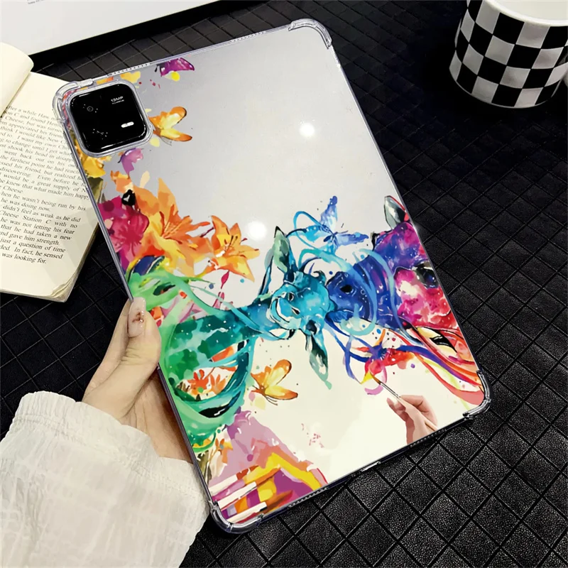 For XiaoMi Pad 6 11 inch Airbags TPU Case Cover for MiPad 5 6 Pro Redmi Pad SE 2023 Case 11 '' 10.6'' Animal Art Painting Cover