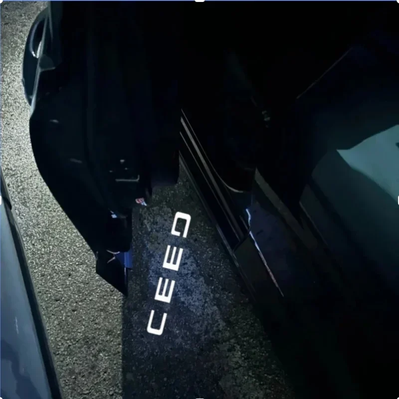 

2PCS for KIA Proton Sorento Sportage X Ceed Rio HD Logo Wireless Car Door Welcome Lamp Light Projector Light Car Accessories