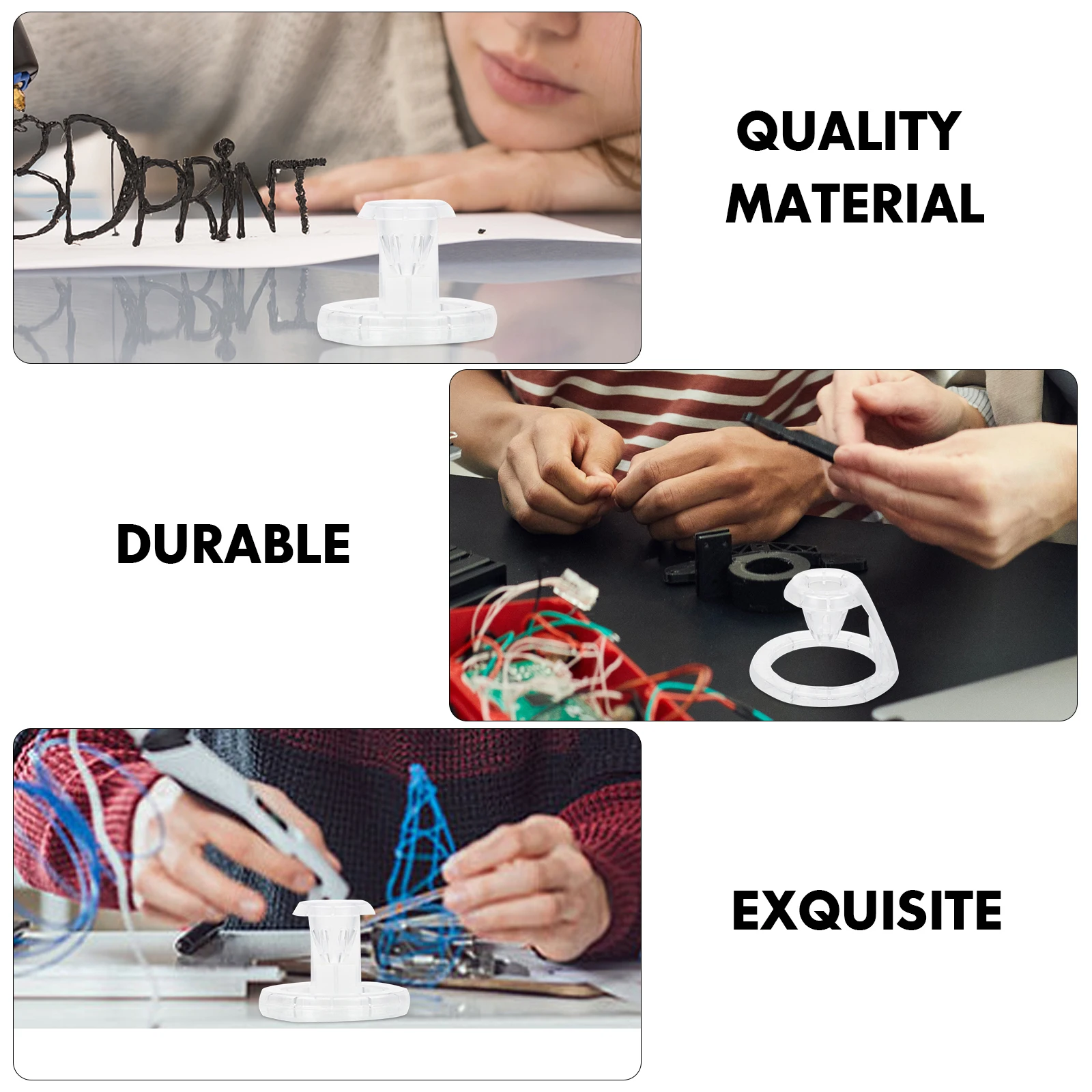 2pcs High Temperature Resistant 3D Printing Pen Base Plastic Storage Rack Shockproof Holder For 3D Printer Accessories