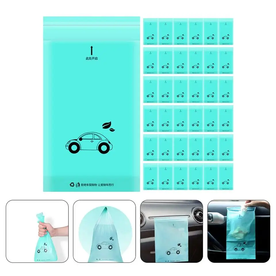 Car Trash Bag Disposable Self-Adhesive Garbage Can For Auto Seat Back Hanging Trash Bag Office Kitchen Garbage Storage Bag view 4