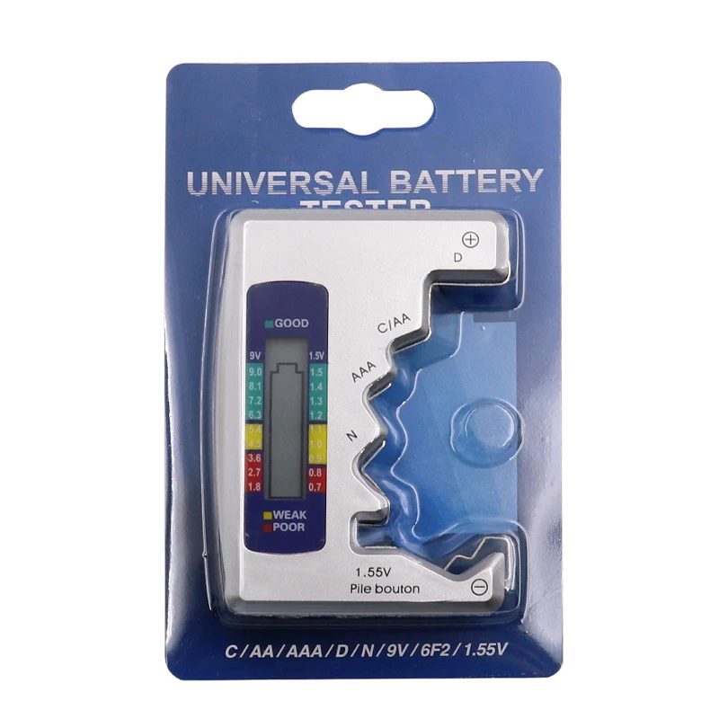 Đa Năng Kỹ Thuật Số Kiểm Tra Pin LCD AA/AAA/9V/1.5V Tế Bào Nút Dung Lượng Pin Kiểm Tra Đầu Báo điện Dung Công Cụ Chẩn Đoán