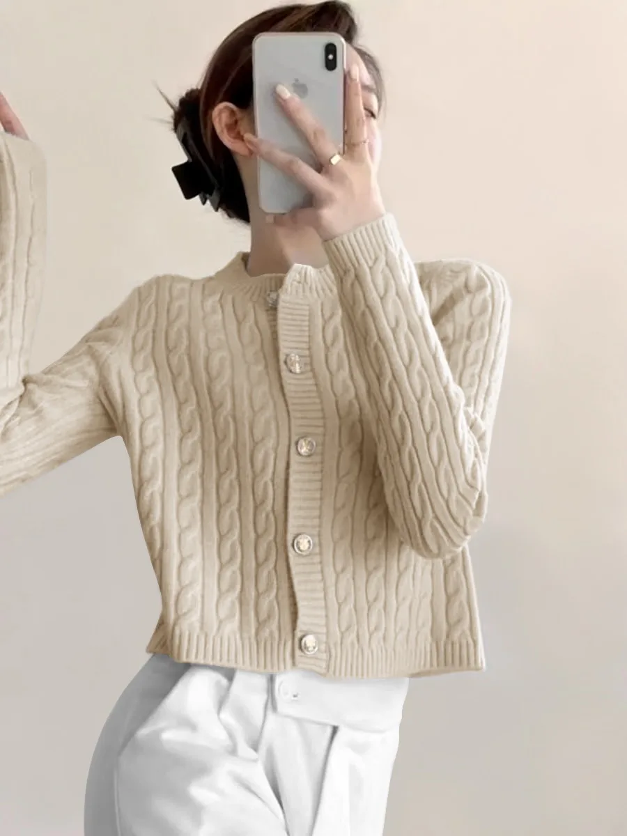 여성 니트 스웨터 카디건 블랙 니트 스웨터 카디건 여성 상의 신상 긴팔 O넥 스웨터 Q2575