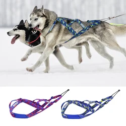 Reflective Dog Sled Harness Adjustable Big Dog Weight Pulling Harness Pet Sleding Harness For Medium Large Dogs Husky Skijoring