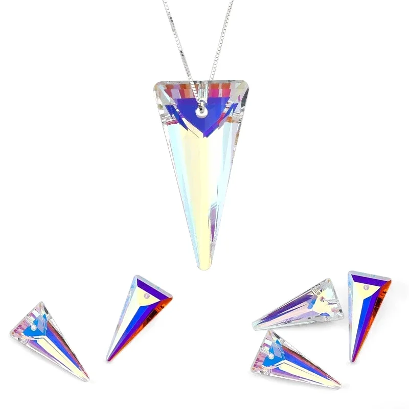 

8pcs/lot 6480 Spike Pendant rhinestone crystal beads gens for Earring necklace making DIY jewelry accessories