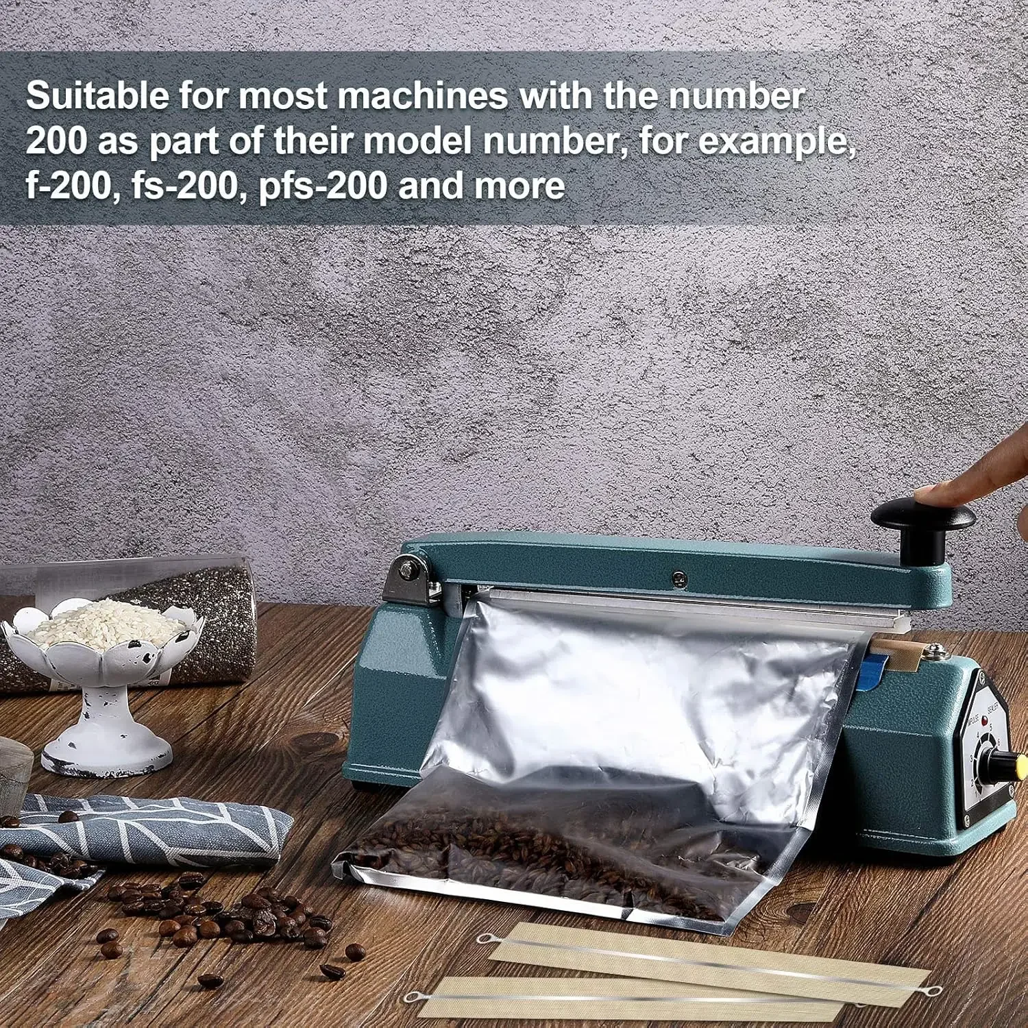 10 Pieces Impulse Sealer Heating Element Service Spare Repair Parts Kit 2/3/4/5mm Heat Sealers Strips Replacement Elements