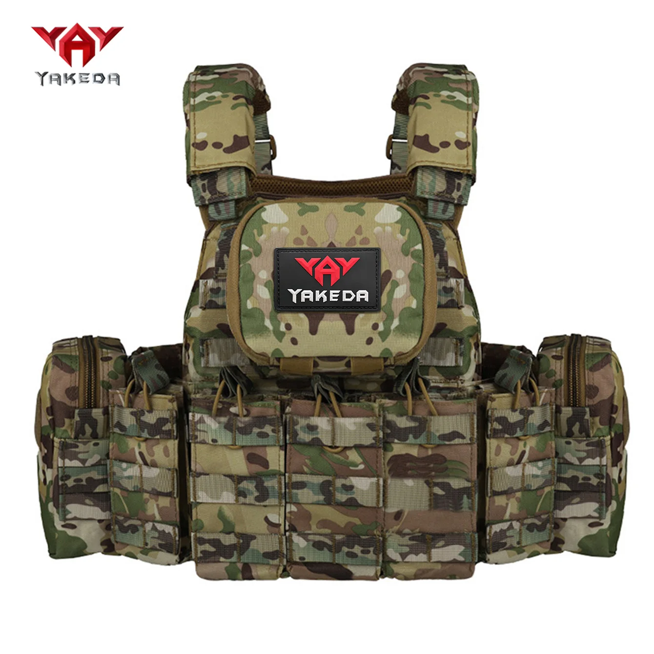 YAKEDA   The eight-piece hunting vest has multiple storage bags and is suitable for hunting training and other scenarios view 5