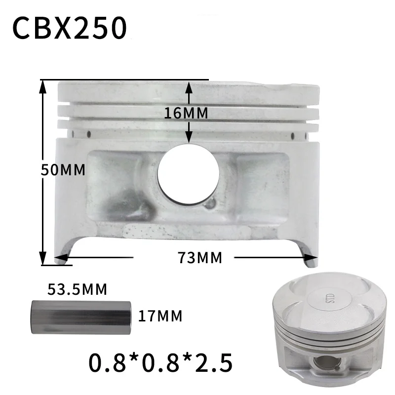 Suitable for Honda cbx250  xr250 xrl 250 motorcycle engine piston kit piston ring