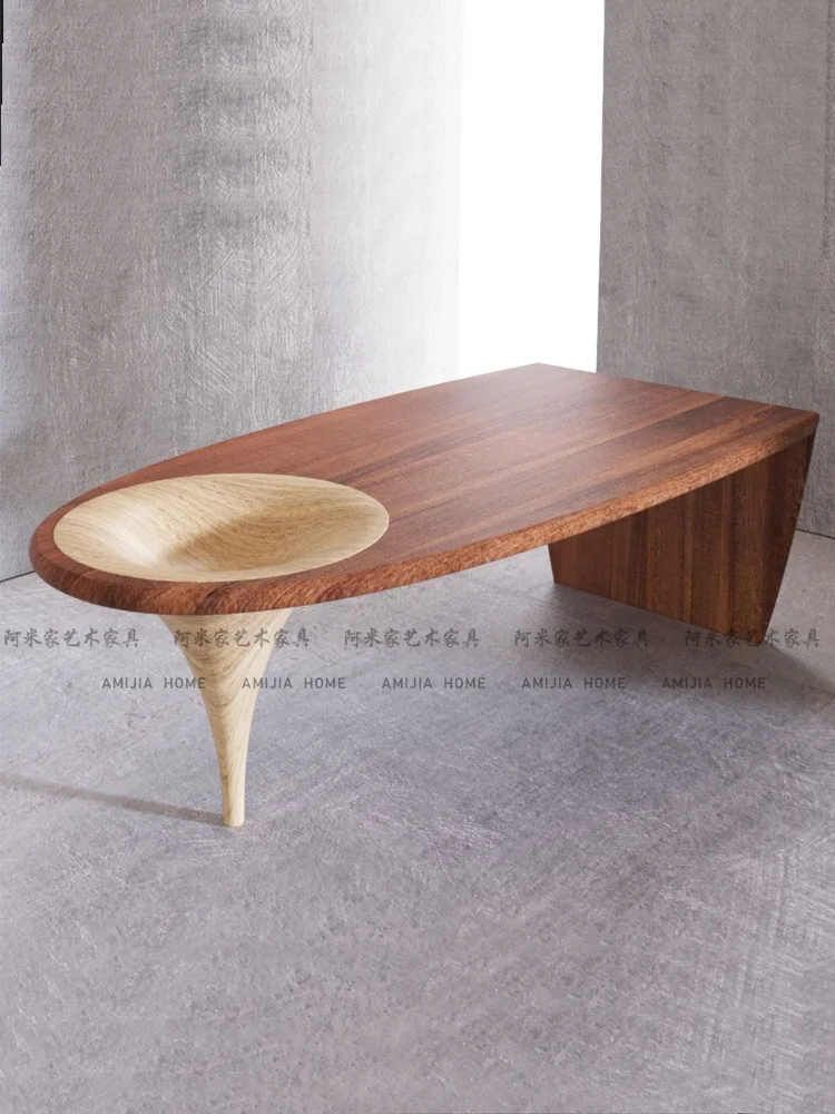 Medieval desk, retro style, quiet style, solid wood office desk, writing, Taipei European modern minimalist designer desk