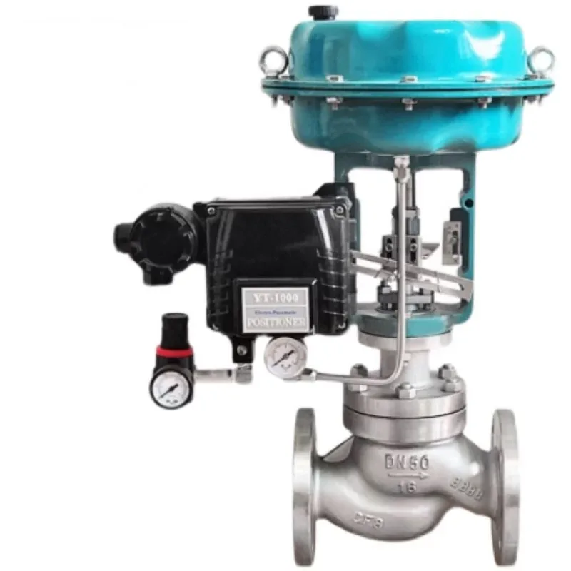 DN50 4-inch Stainless Steel Diaphragm Control Valve High Temperature Solenoid Pneumatic Actuator OEM Supported for Gas Media