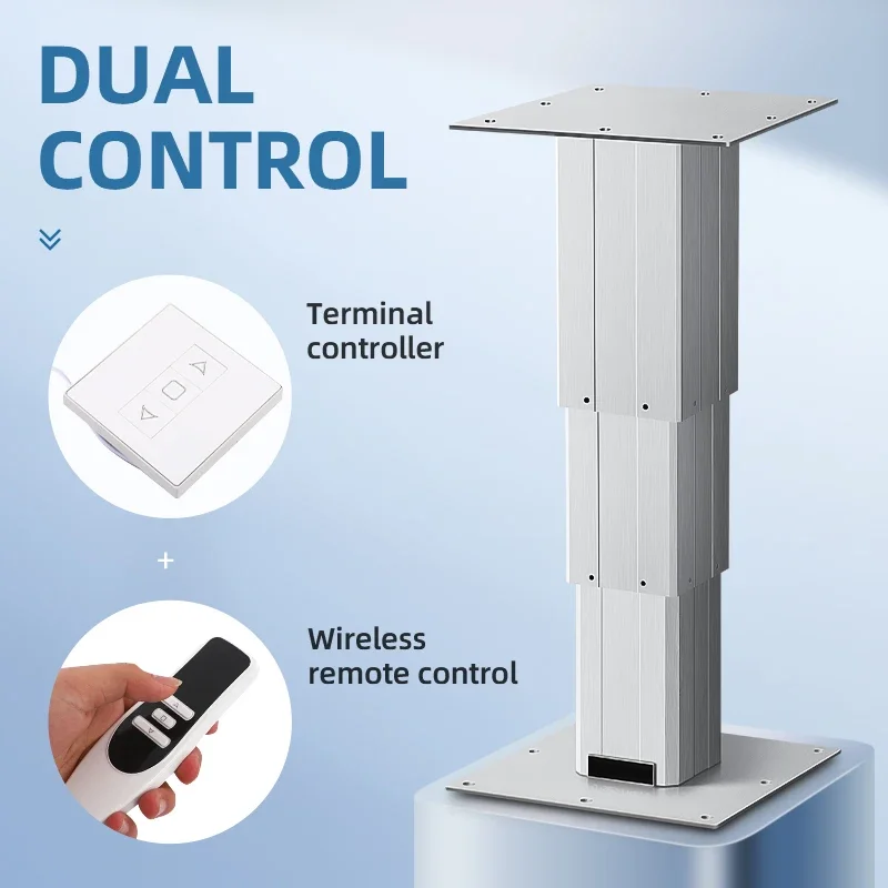 Electric Height Adjustable Lifting Column Set  DC12/24V With Wireless Controller for Industrial Home Office Automation