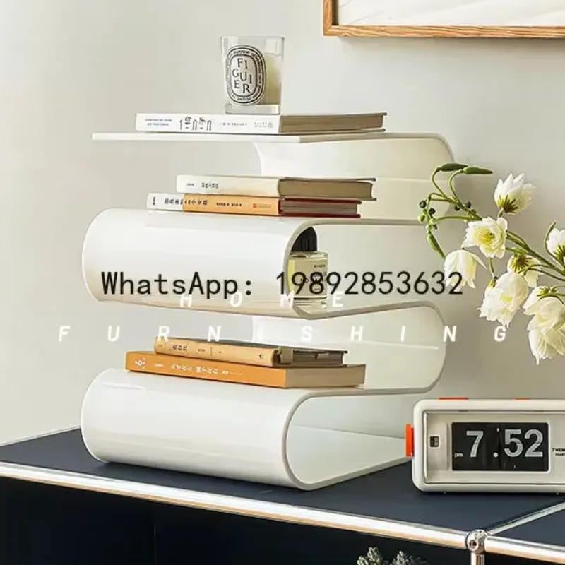 FZ  Acrylic Internet Celebrity Bookshelf Nordic Home Living Room Sofa Side Table Bedside Cabinet Personality Simple