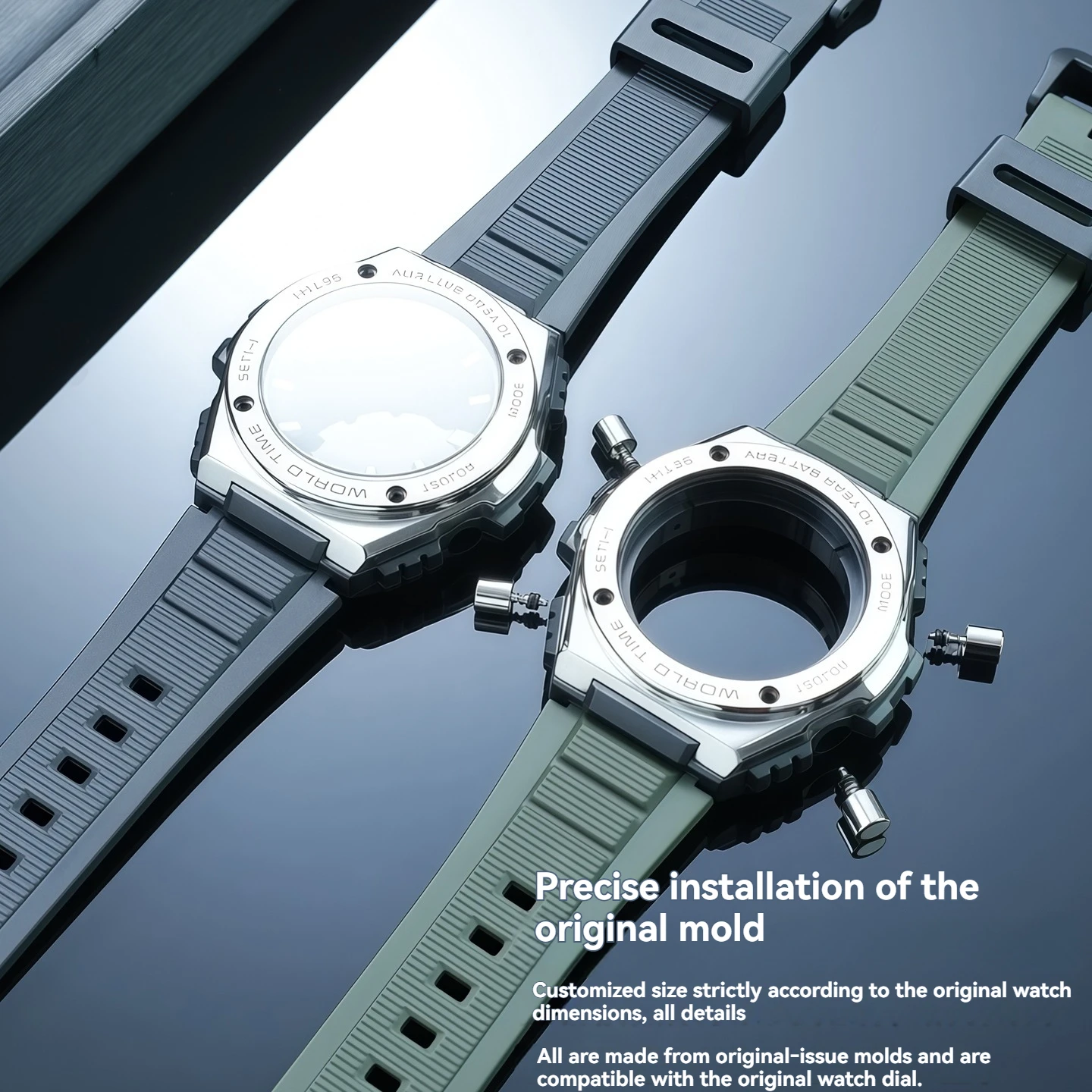 Suitable for G-SHOCK Casio MWQ-100 series case, press drop, bottom cover screw, steel shell cover accessories view 2