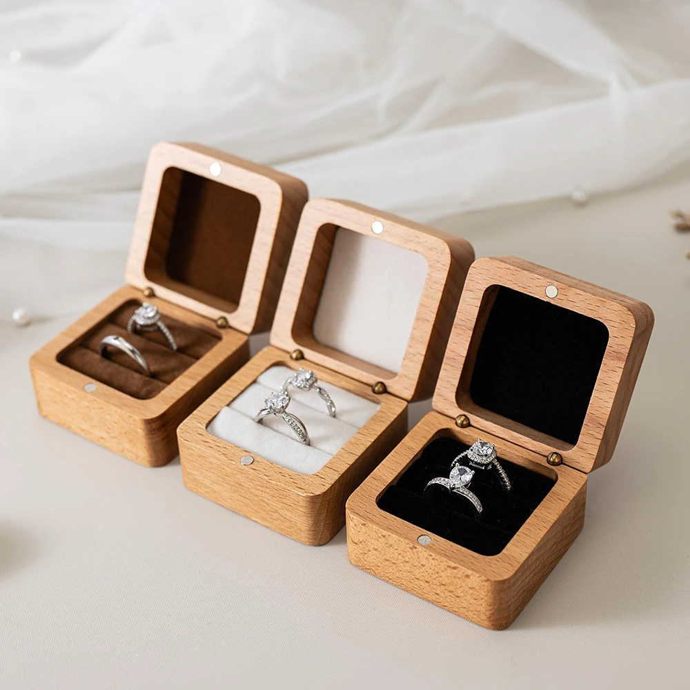 Personalized Carved Wooden Rin - Couple Ring Set review and price