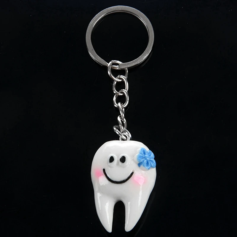 80 Pcs Keychain Key Ring Hang Tooth Shape Cute  Gift