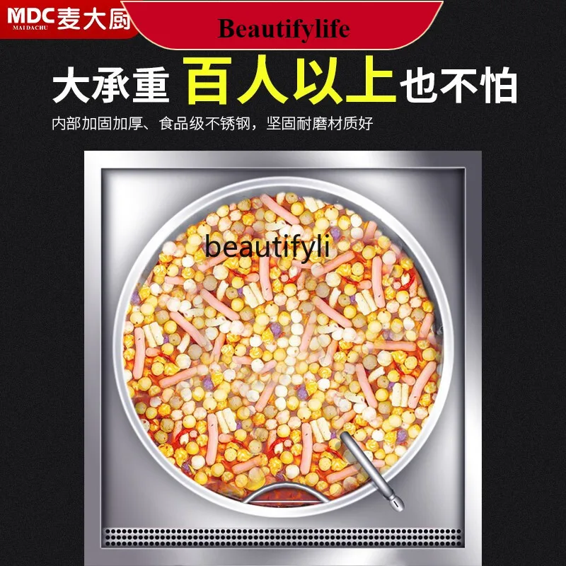 E132 Commercial Induction Cooker 15kW High-Power Mutton Soup Pot Open-End Soup Integrated Making Soup Stove