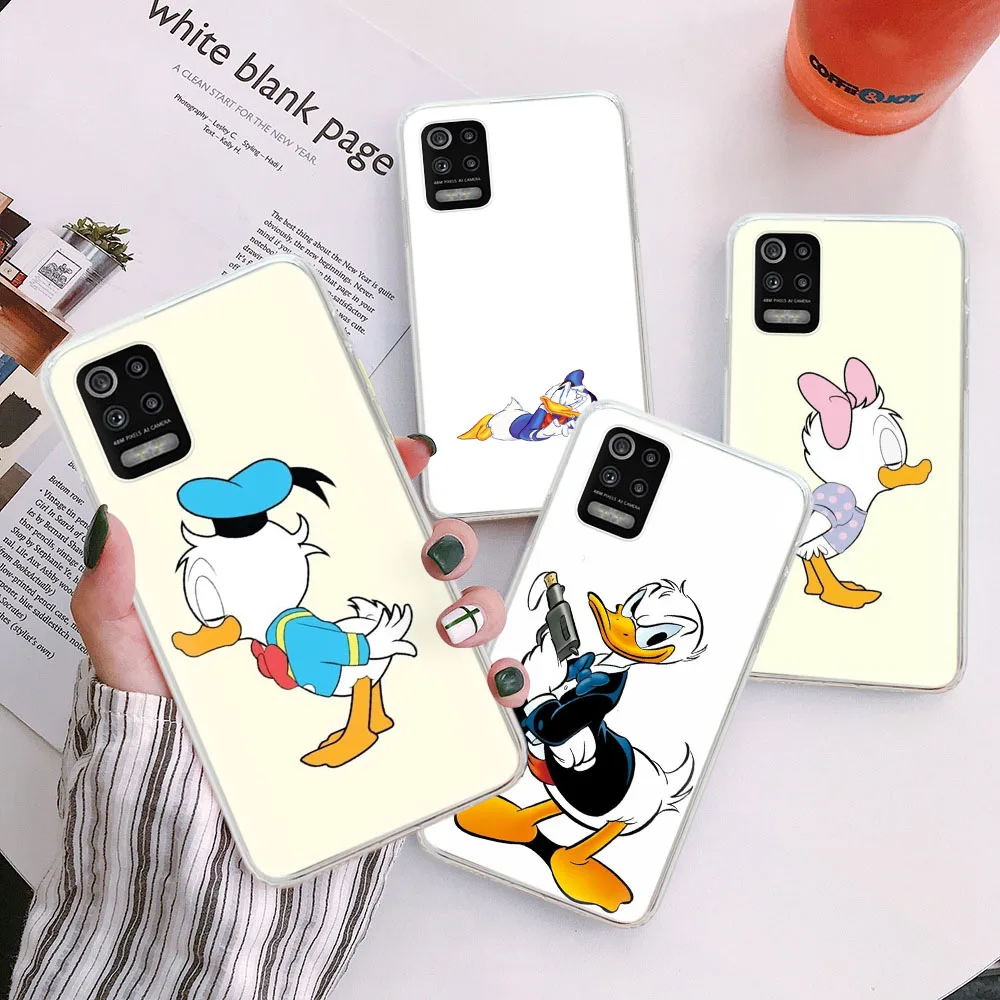 G-41 Donald Duck Transparent Case for Tecno Spark Pova 5 6 7 7T 7P 8 8C 8P Go Air Pro