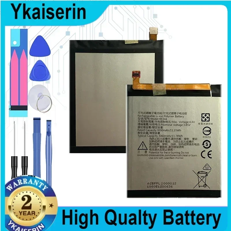 3060mAh HE353 HE344 HE345 Mobile Battery for Nokia 6 2nd Gen 2018 / Nokia 6.1 TA-1054 TA-1043 TA-1050 TA-1068 Bateria Warranty