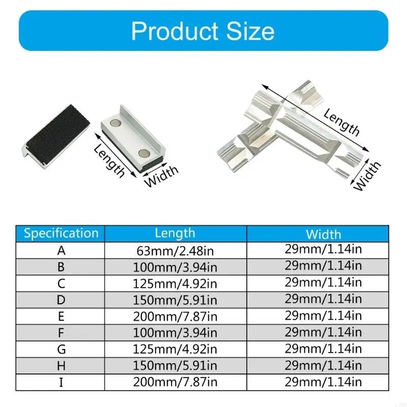 

2Pcs Vise Jaw Pad Protectors for Metal Benches Vise with Soft Vise Jaw L4MF